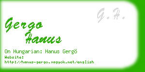 gergo hanus business card